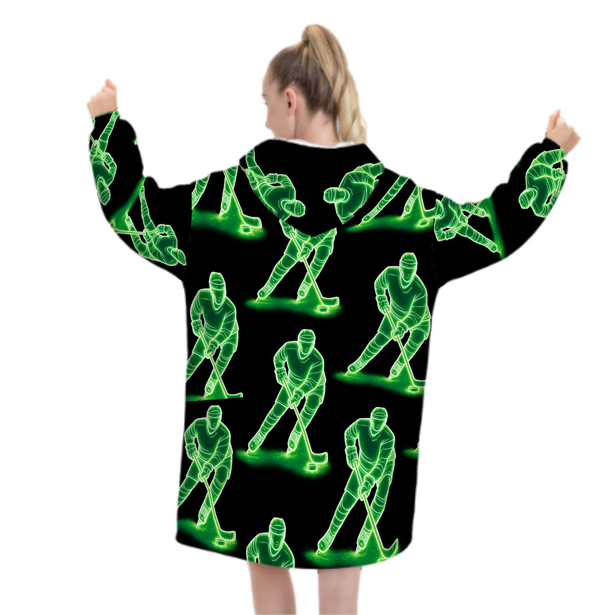 Adult Blanket Sweatshirt - Hockey Guys Black