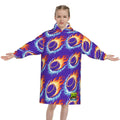 Youth Blanket Sweatshirt - Flamin Hockey Pucks Royal Purple