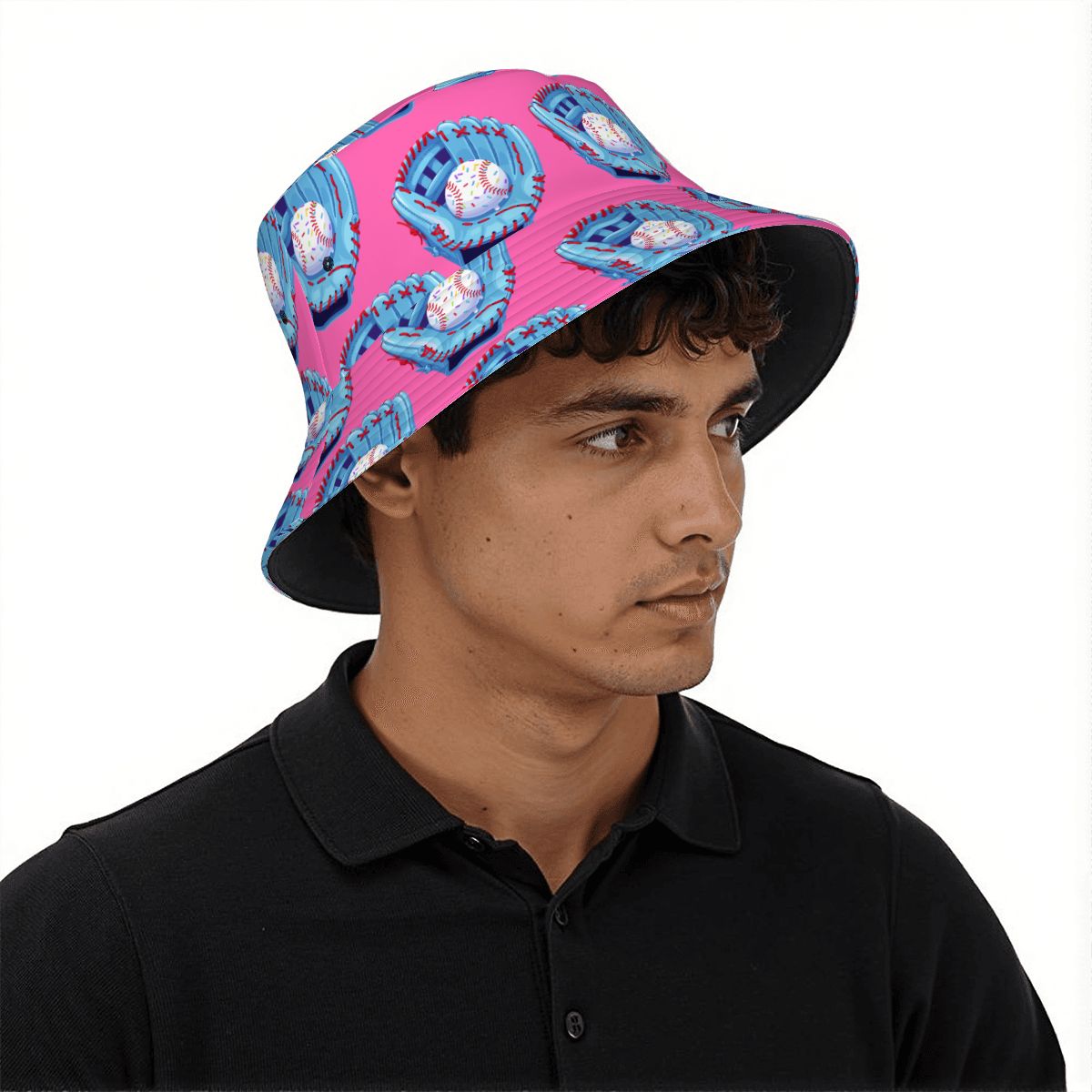 Drip Bucket Hat - Baseball Sprinkles Drip Hot Pink