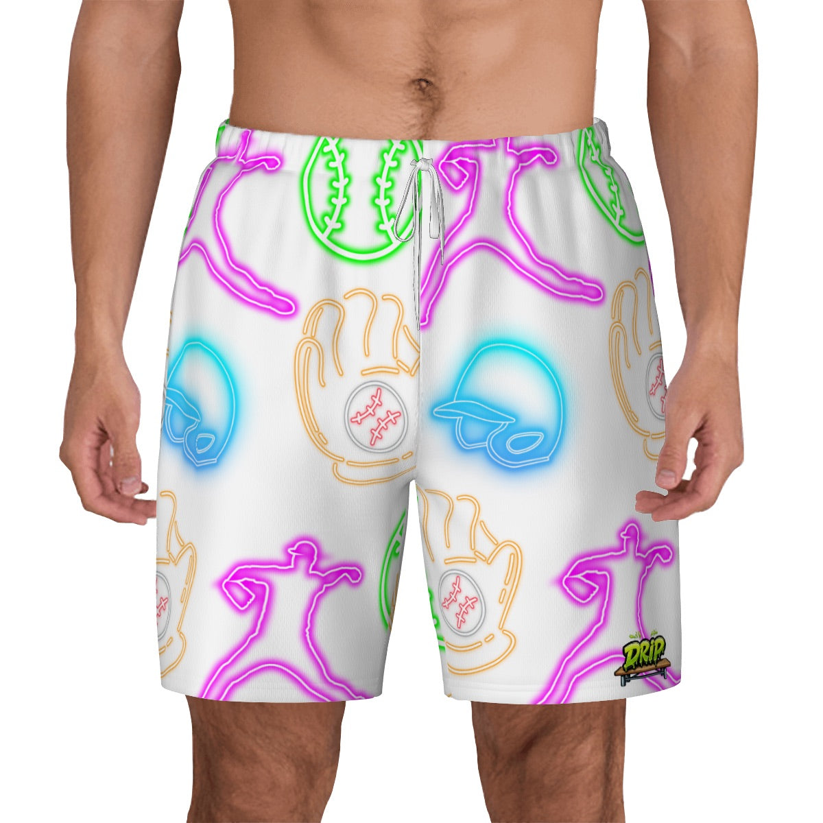 W2W Pro Mesh Hybrid Shorts - White Neon Lights