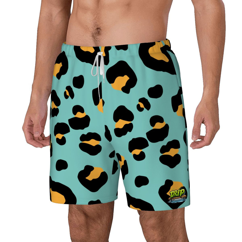 W2W Pro Mesh Hybrid Shorts - Drip Bench Leopard Caribbean