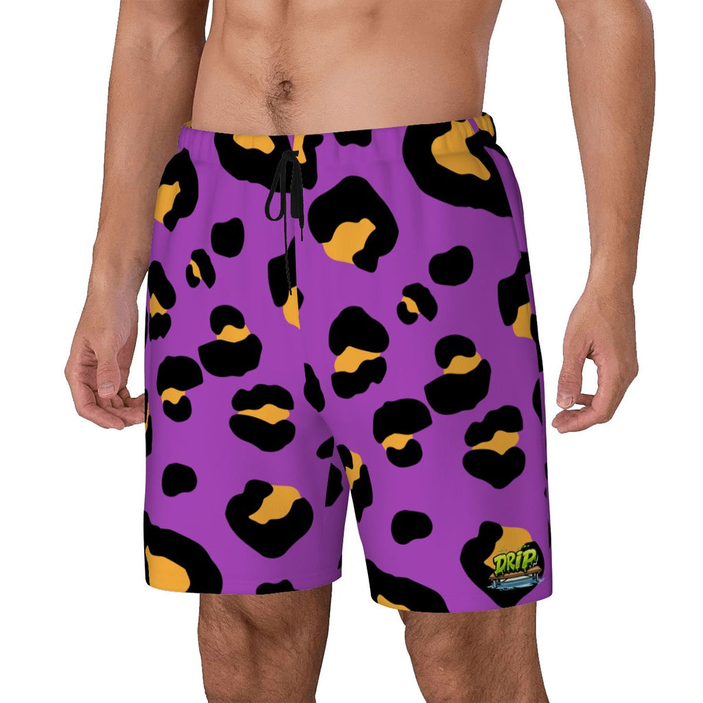 W2W Pro Mesh Hybrid Shorts - Drip Bench Leopard Purple
