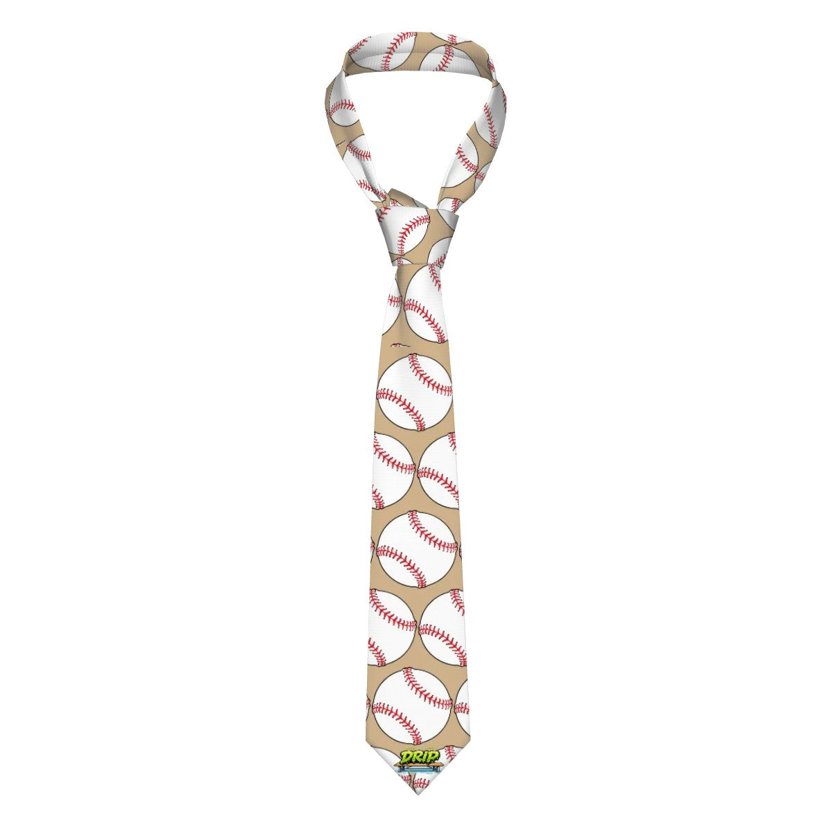 Game Day Tie - Baseballs Classic Tan