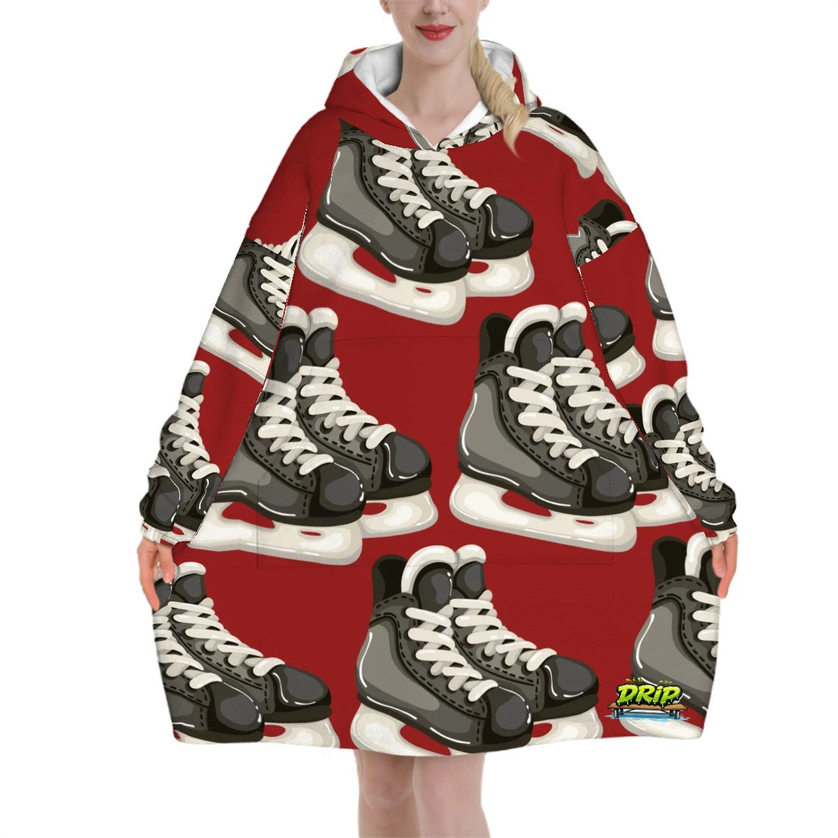 Adult Blanket Sweatshirt - Classic Red
