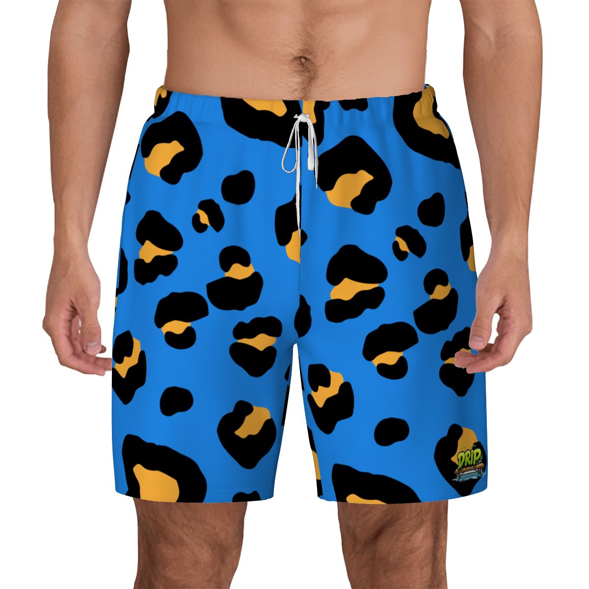 W2W Pro Mesh Hybrid Shorts - Drip Bench Leopard Dark Blue