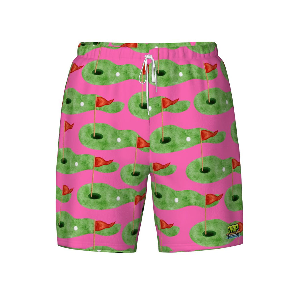 W2W Pro Mesh Hybrid Shorts - Green Hole Sketch Hot Pink