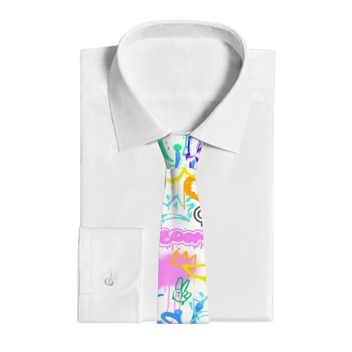 Game Day Tie - Graffiti White