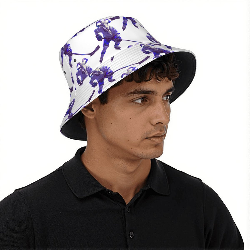 Drip Bucket Hat - The Hockey Goat White