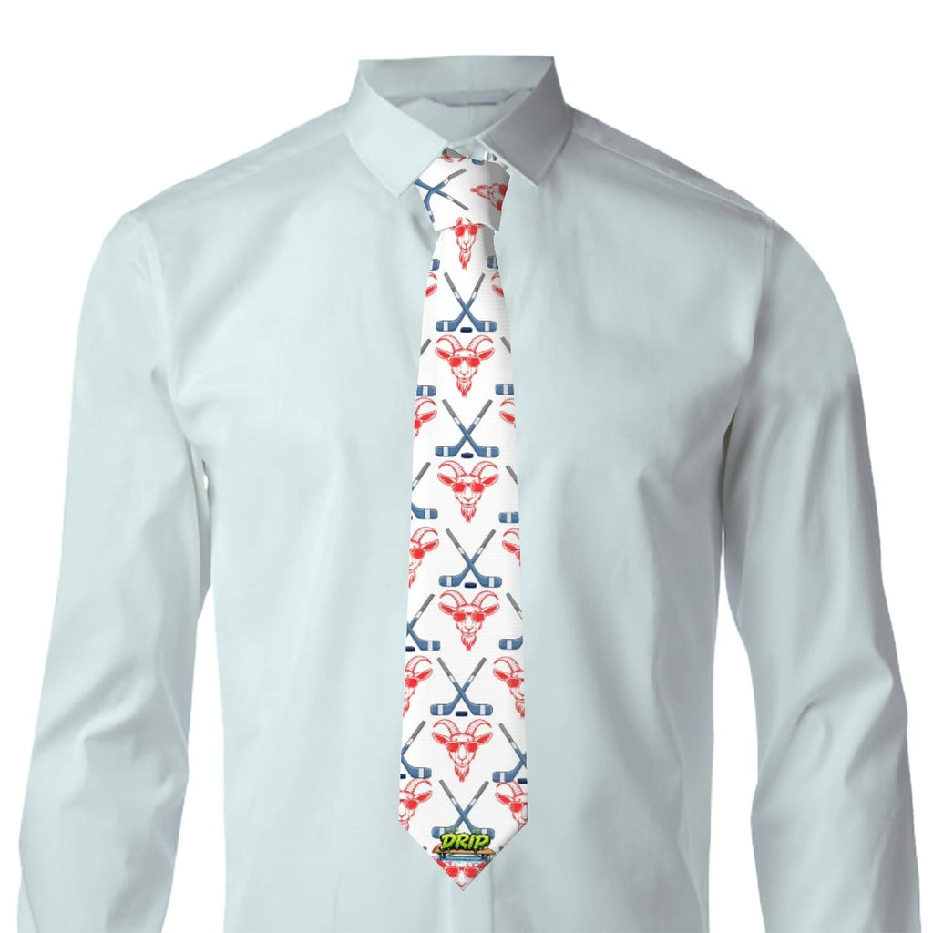 Game Day Tie - Hockey Goated White