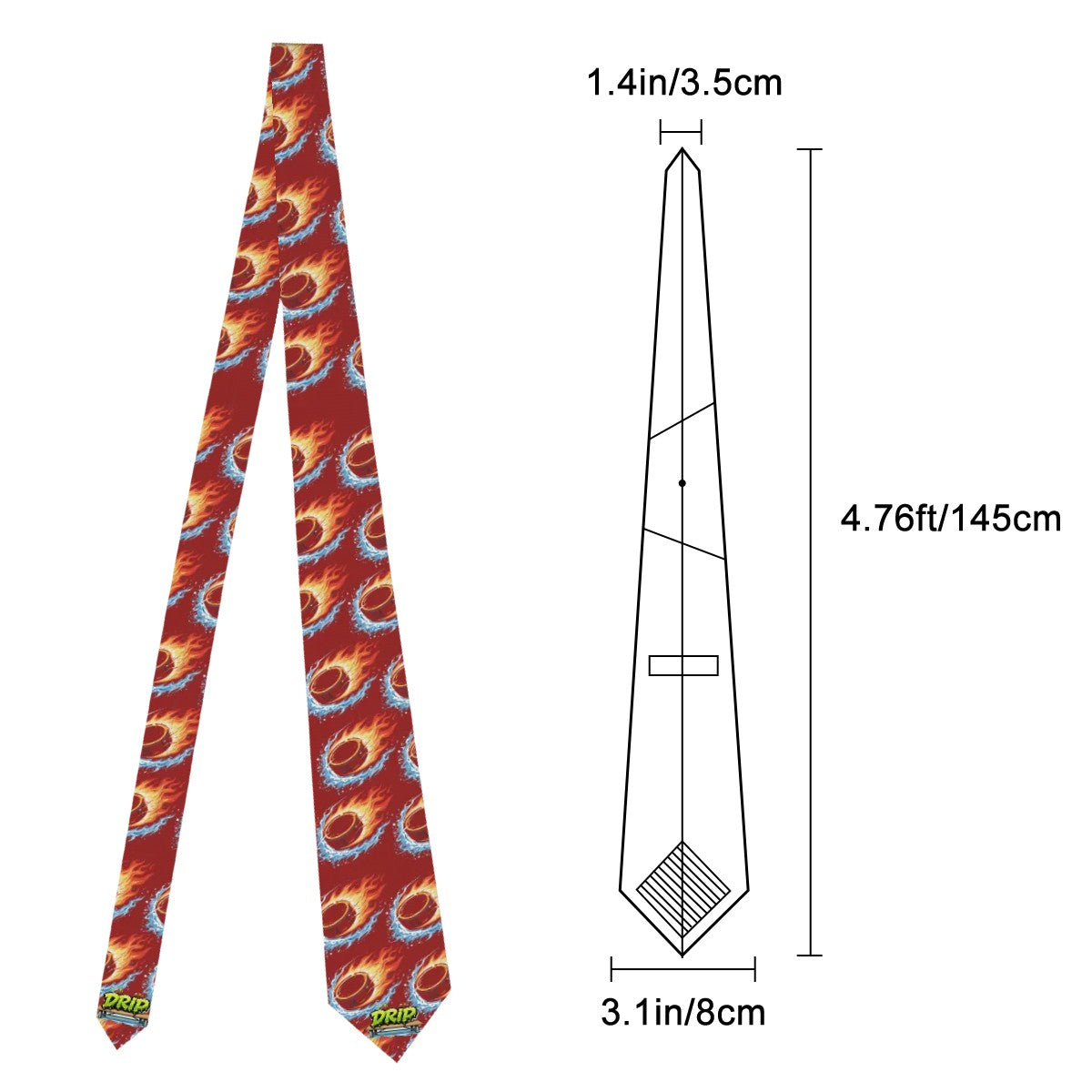 Game Day Tie - Flamin Hockey Puck Classic Red