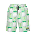 Men/Teen Swim Shorts - Golf Ball and Tee Seafoam