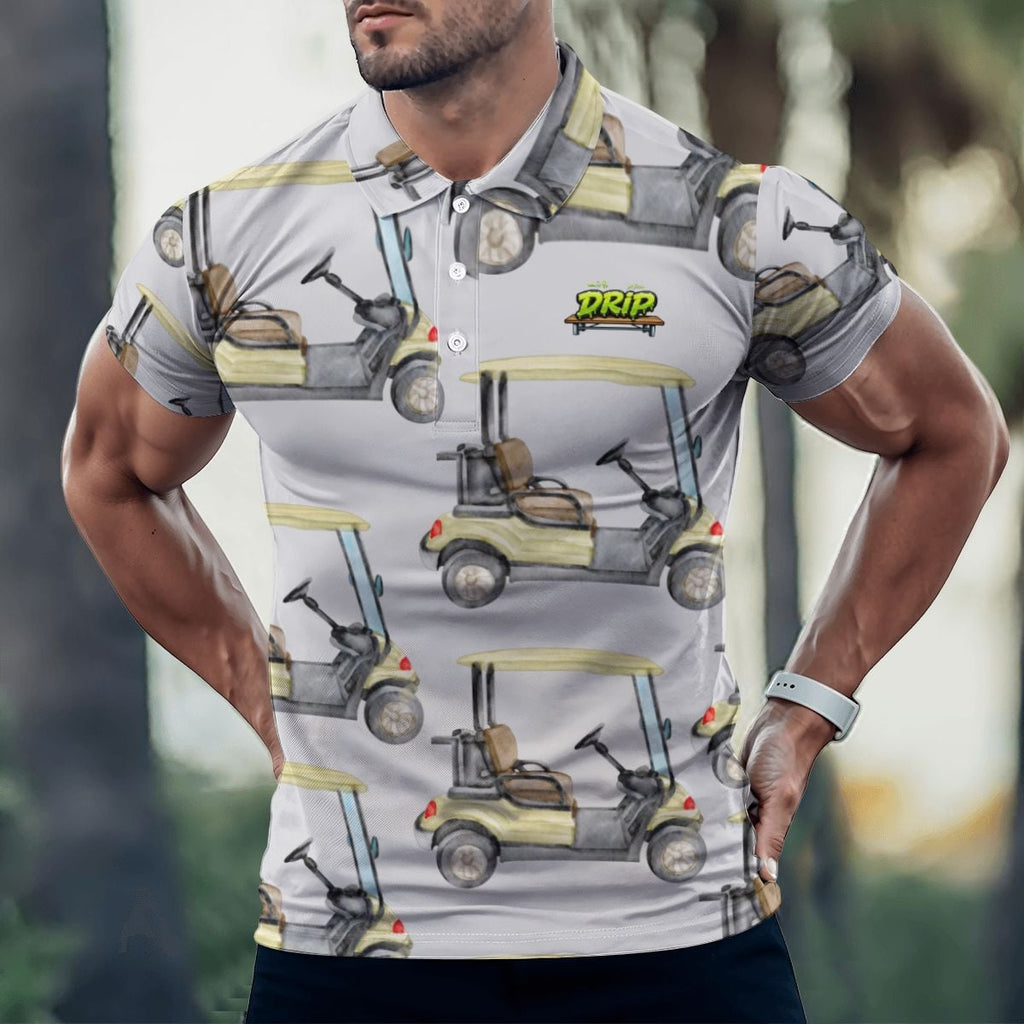 Uncle Golf Shirt - Golf Cart Grey