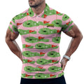 Uncle Golf Shirt - Green Hole Flag Sketch Pink