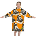 Youth Blanket Sweatshirt - Hockey Skates Orange