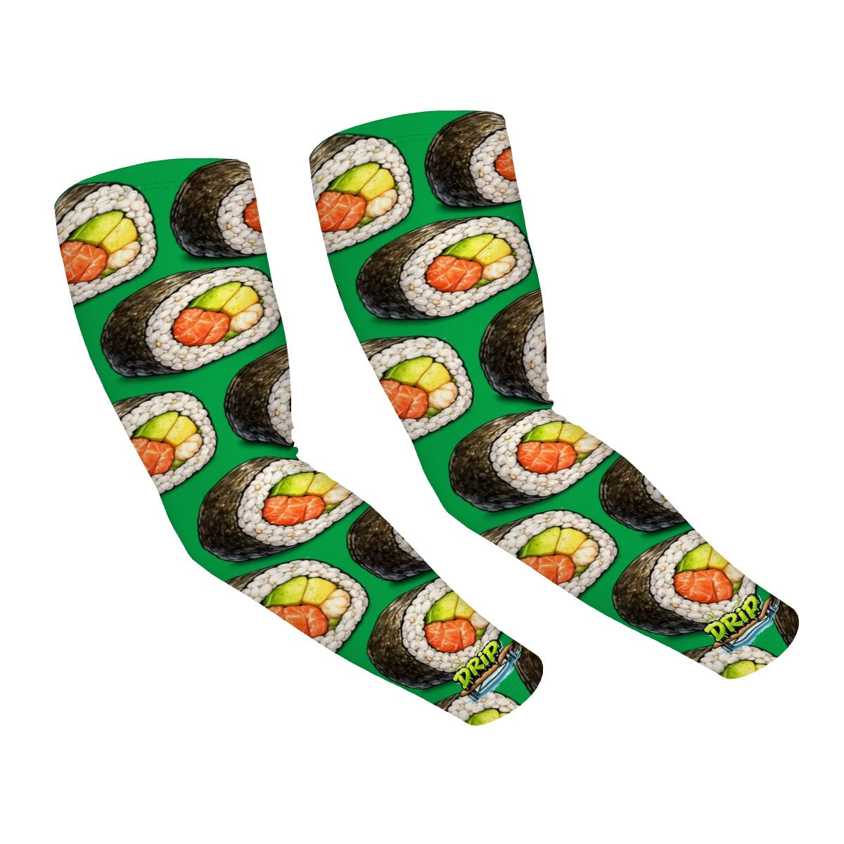Drip Bench Performance Arm Sleeves - Sushi Roll Green
