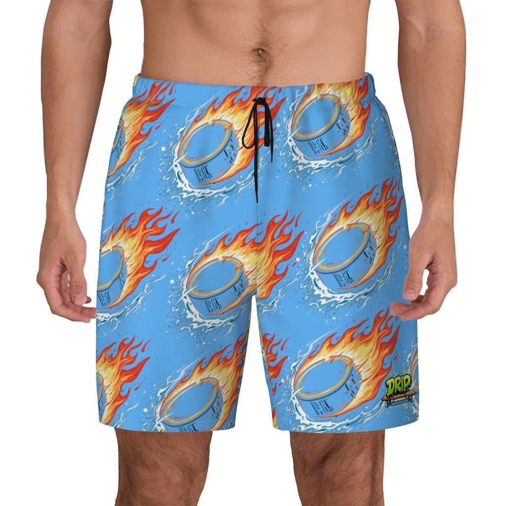 W2W Pro Mesh Hybrid Shorts - Flamin Hockey Pucks Blue