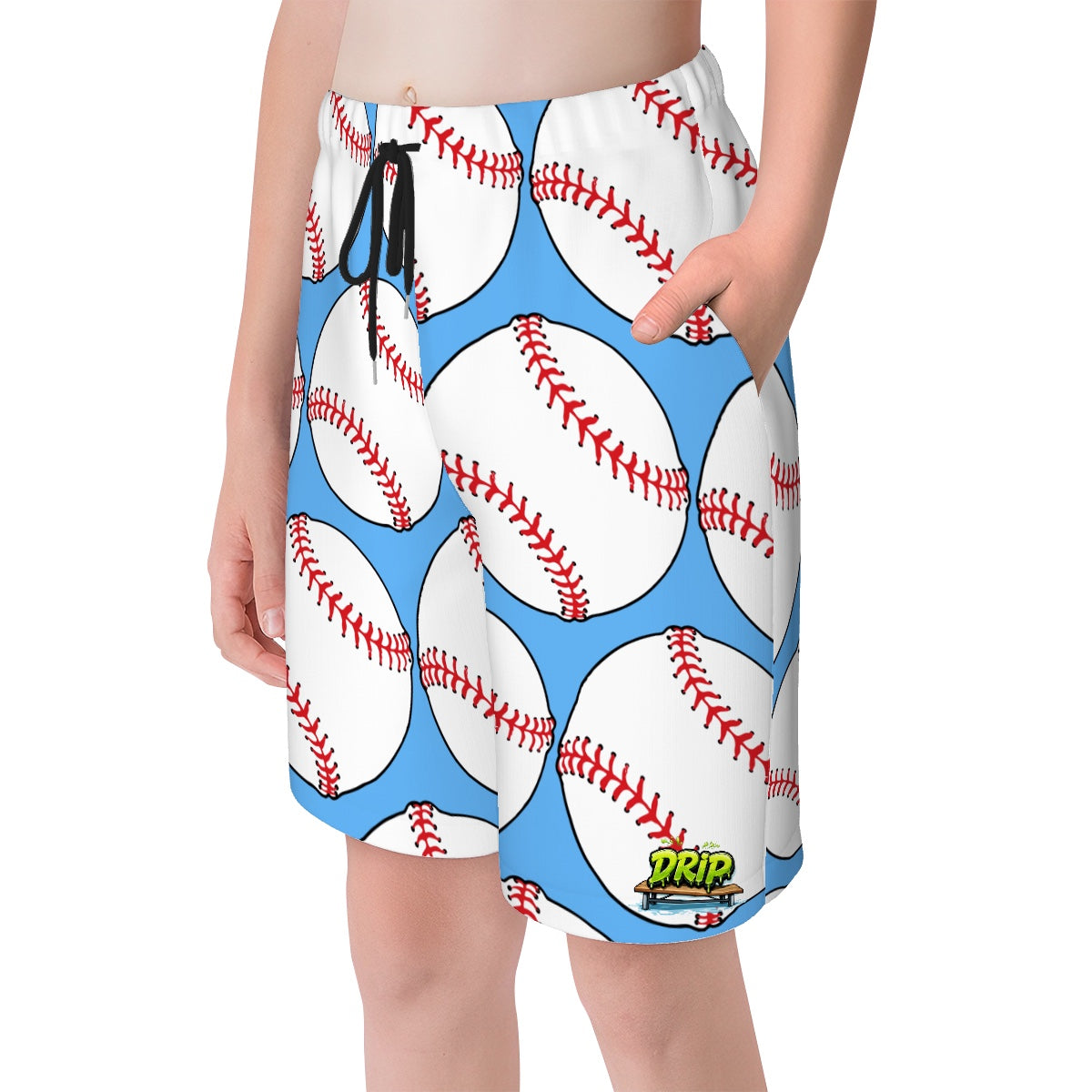 Youth Swim Shorts - Classic Baseball Blue