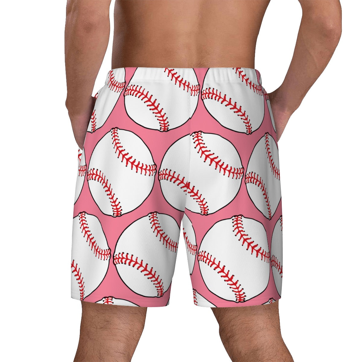 W2W Pro Mesh Hybrid Shorts - Baseballs Classic Pink