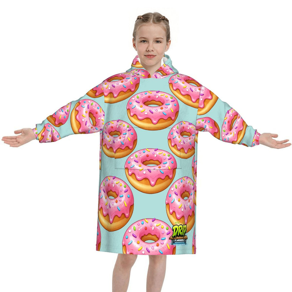 Youth Blanket Sweatshirt - Donut Drip Mint Green