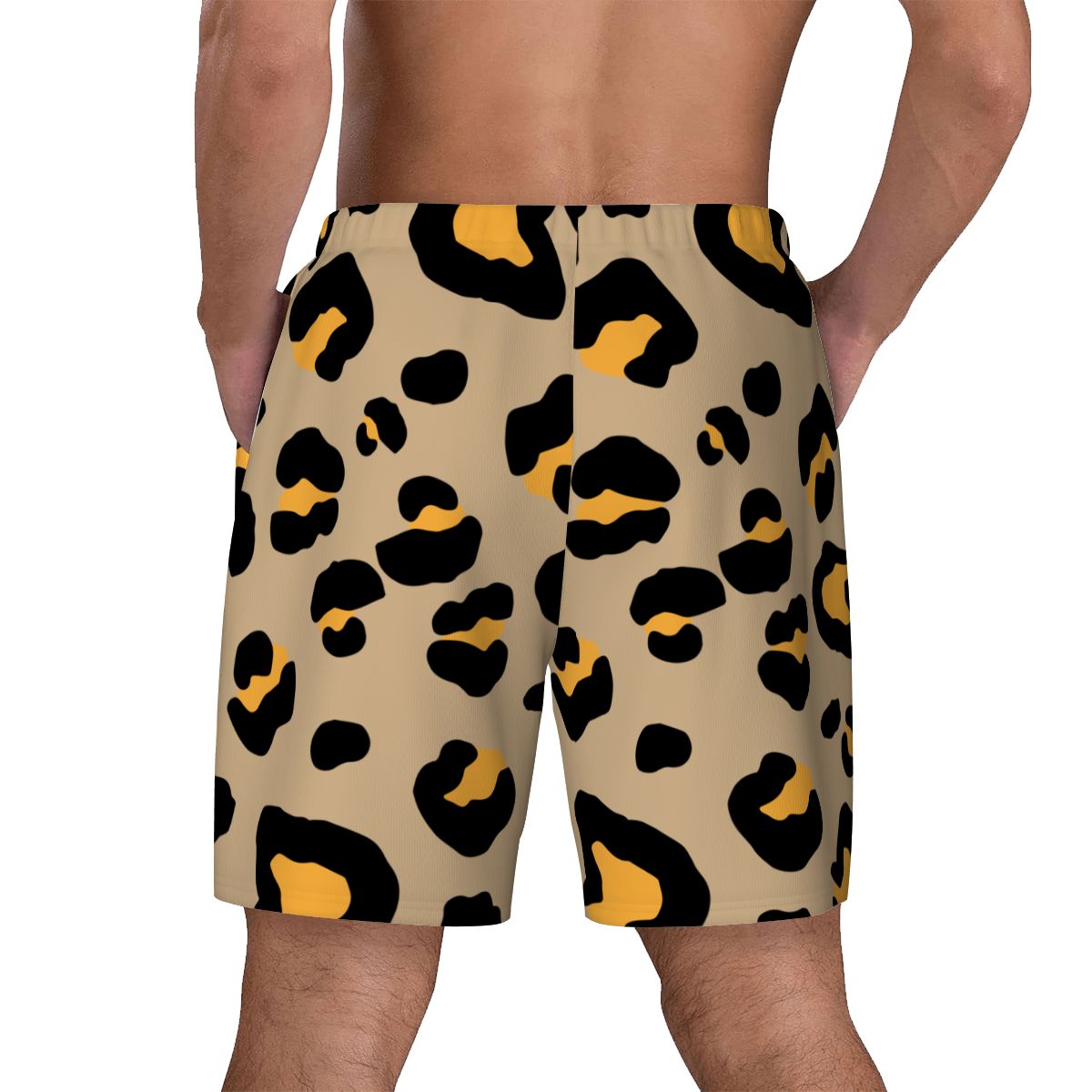 W2W Pro Mesh Hybrid Shorts - Drip Bench Leopard Khaki Tan