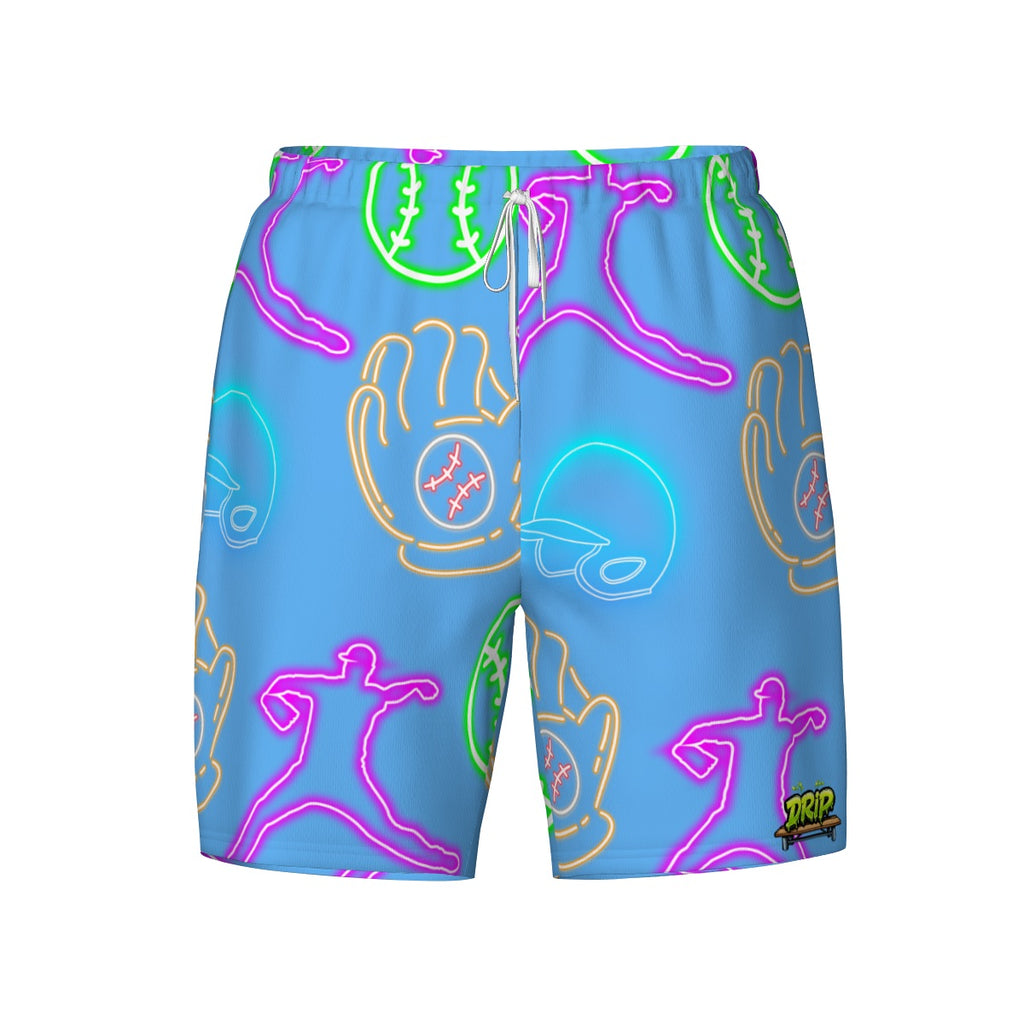 W2W Pro Mesh Hybrid Shorts - Sky Blue Neon Lights