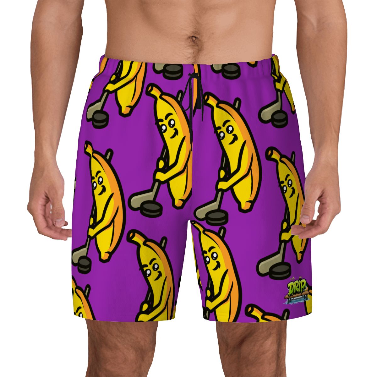 W2W Pro Mesh Hybrid Shorts - Bananas for Hockey Purple