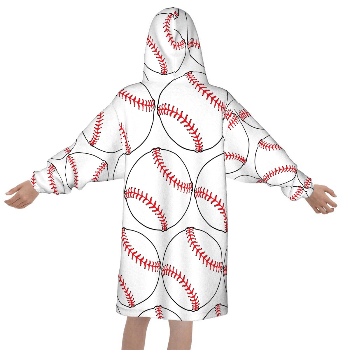 Youth Blanket Sweatshirt - Baseballs Classic White