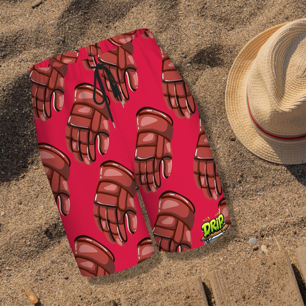 Youth Swim Shorts - Red Hockey Gloves Classic Red