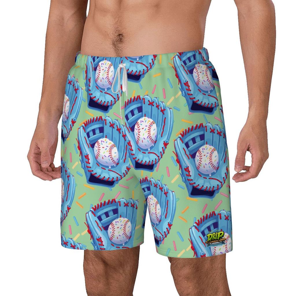 W2W Pro Mesh Hybrid Shorts - Baseball Sprinkles Drip Mint Green