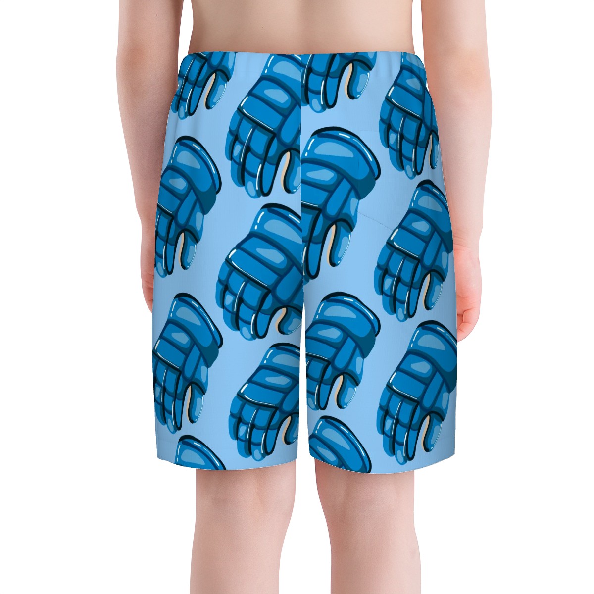 Youth Swim Shorts - Blue Hockey Gloves Ice Blue
