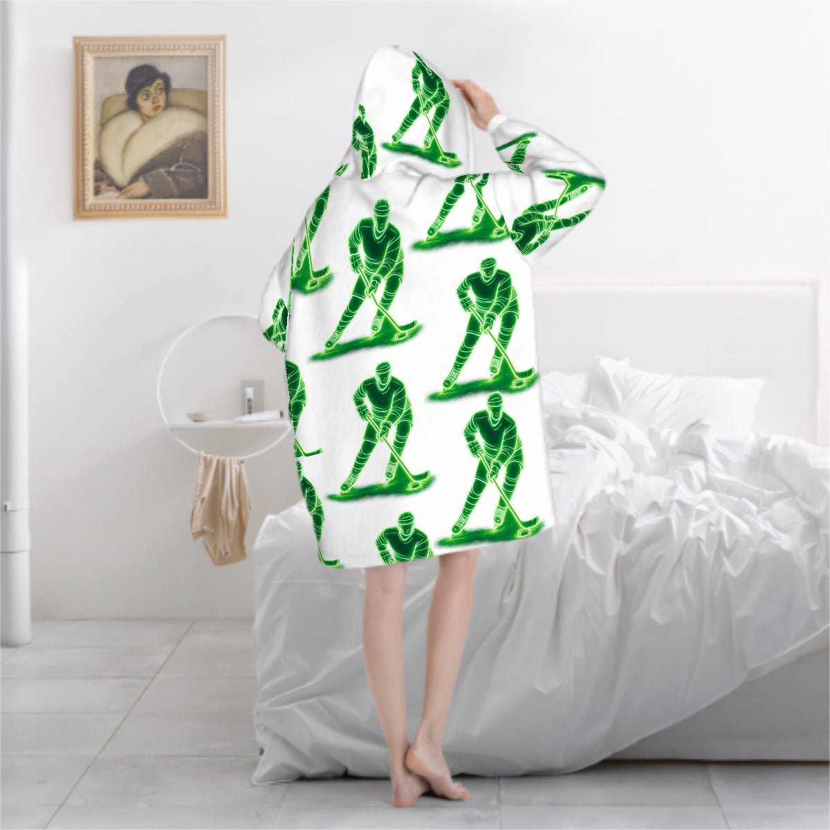 Adult Blanket Sweatshirt - Hockey Guys White