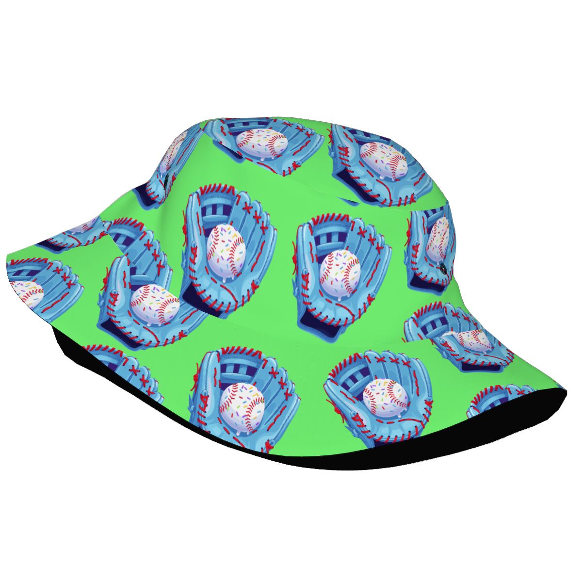 Drip Bucket Hat - Baseball Sprinkles Drip Hot Green