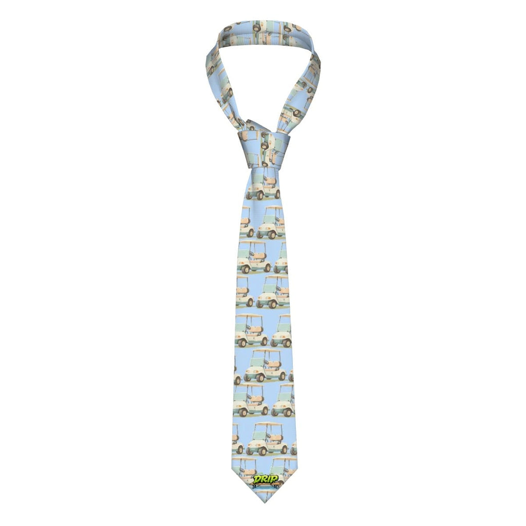 Game Day Tie - Golf Cart Vintage Blue