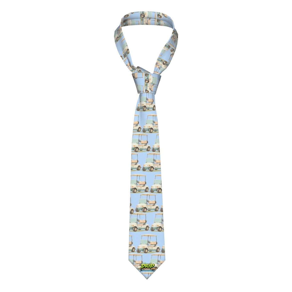 Game Day Tie - Golf Cart Vintage Blue