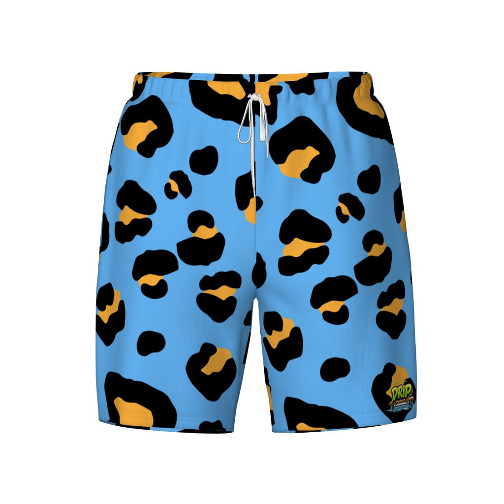 W2W Pro Mesh Hybrid Shorts - Drip Bench Leopard Sky Blue