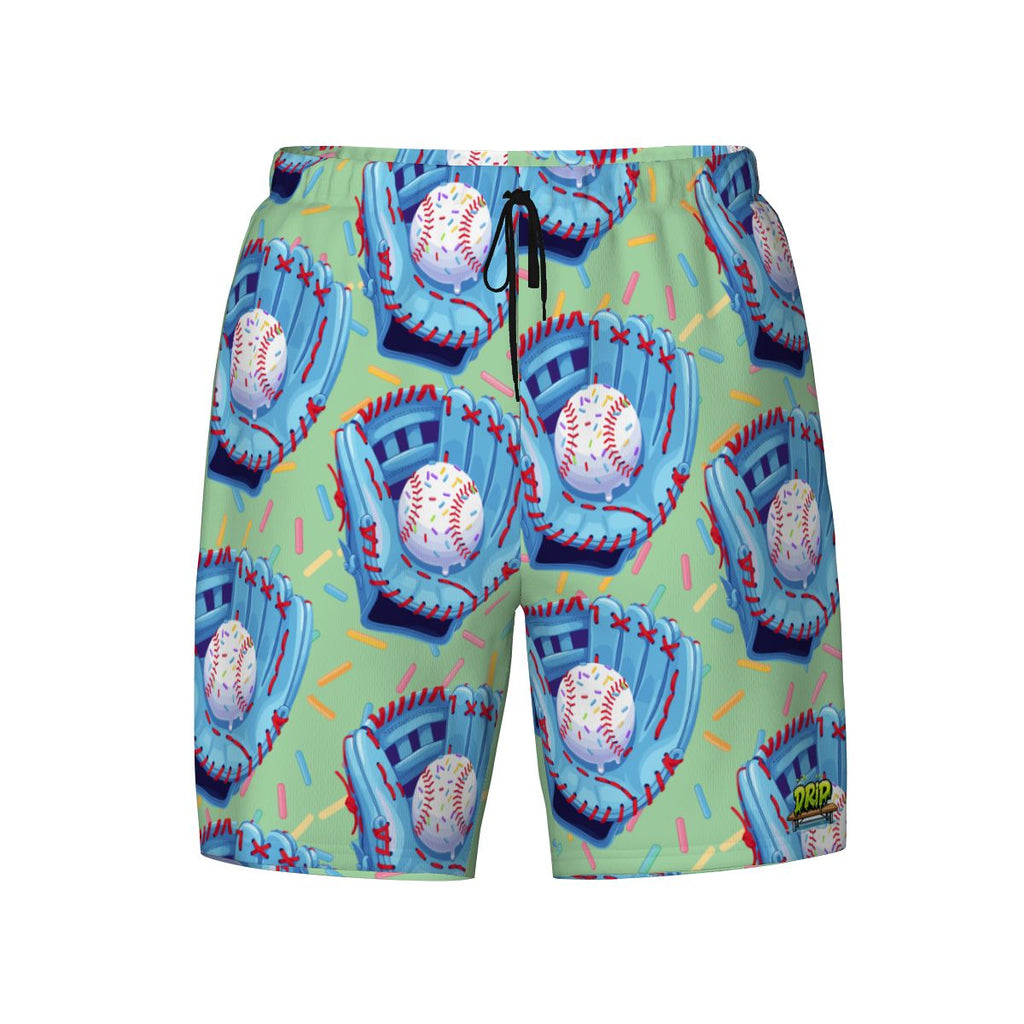 W2W Pro Mesh Hybrid Shorts - Baseball Sprinkles Drip Mint Green
