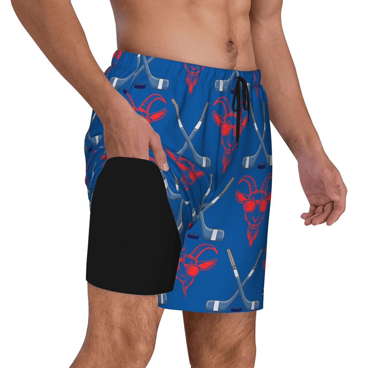 W2W Pro Mesh Hybrid Shorts - Goated Hockey Dark Blue