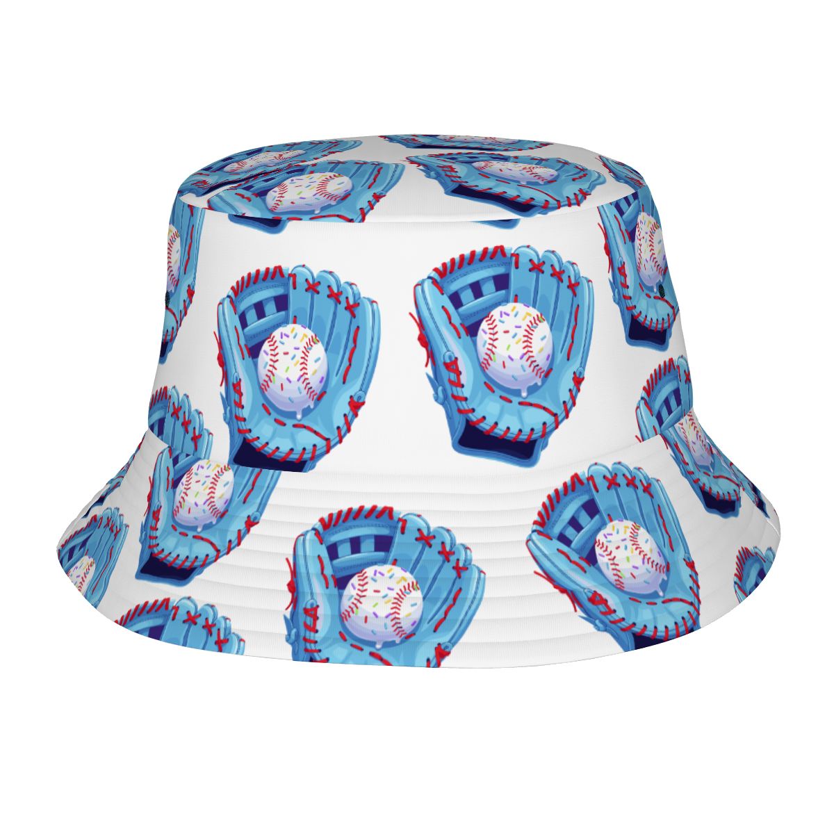 Drip Bucket Hat - Baseball Sprinkles Drip White