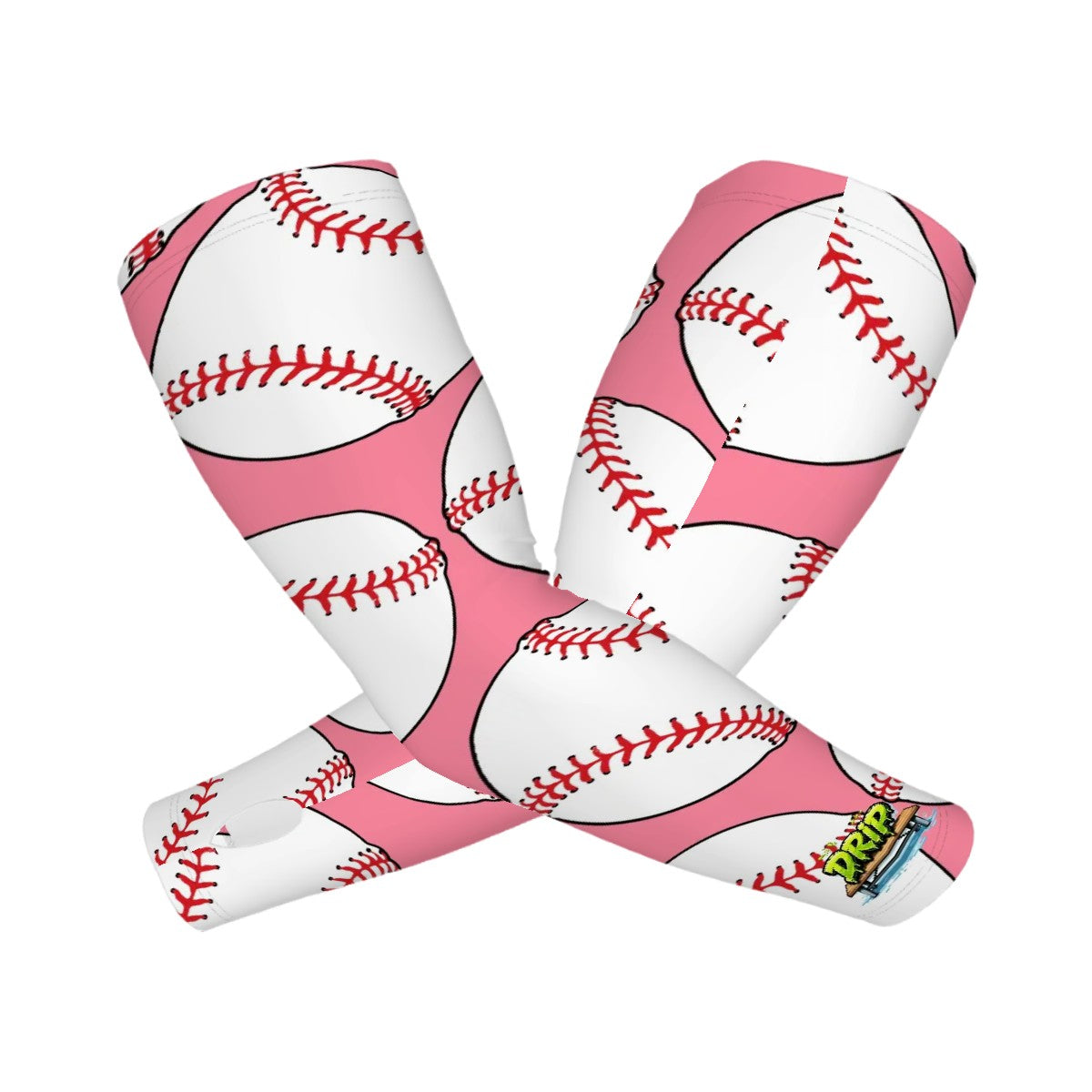 Drip Bench Performance Arm Sleeves - Classic Baseball Pink