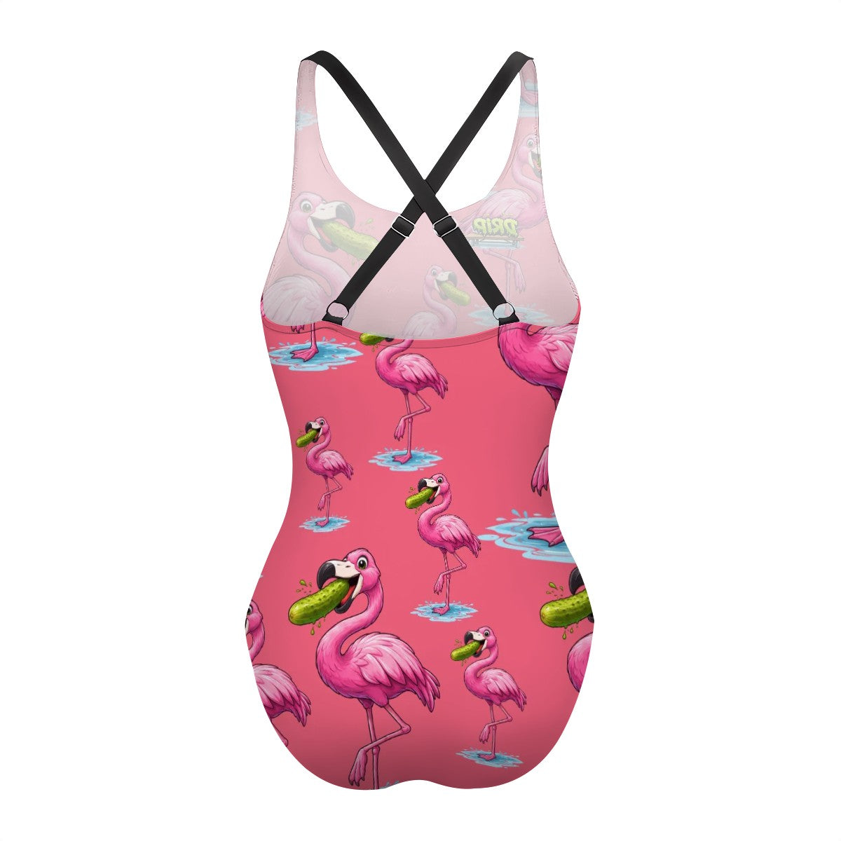 Cross-Back One Piece Swimsuit Women - Flamingo Pickle Pink