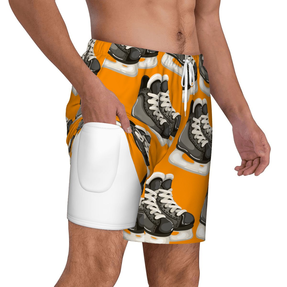 W2W Pro Mesh Hybrid Shorts - Hockey Skates Classic Orange
