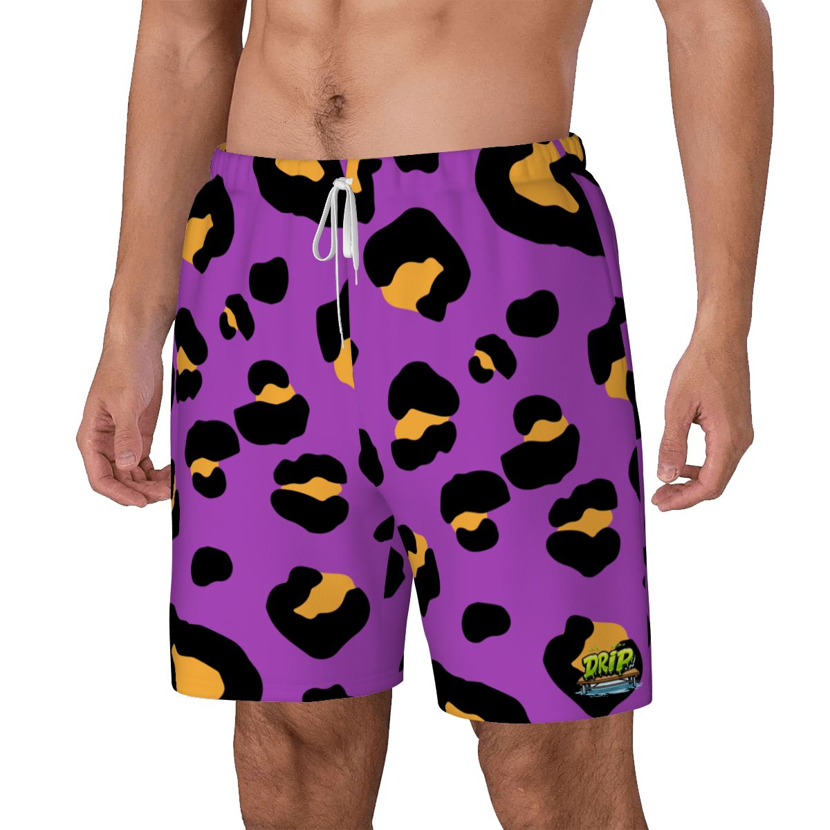 W2W Pro Mesh Hybrid Shorts - Drip Bench Leopard Purple