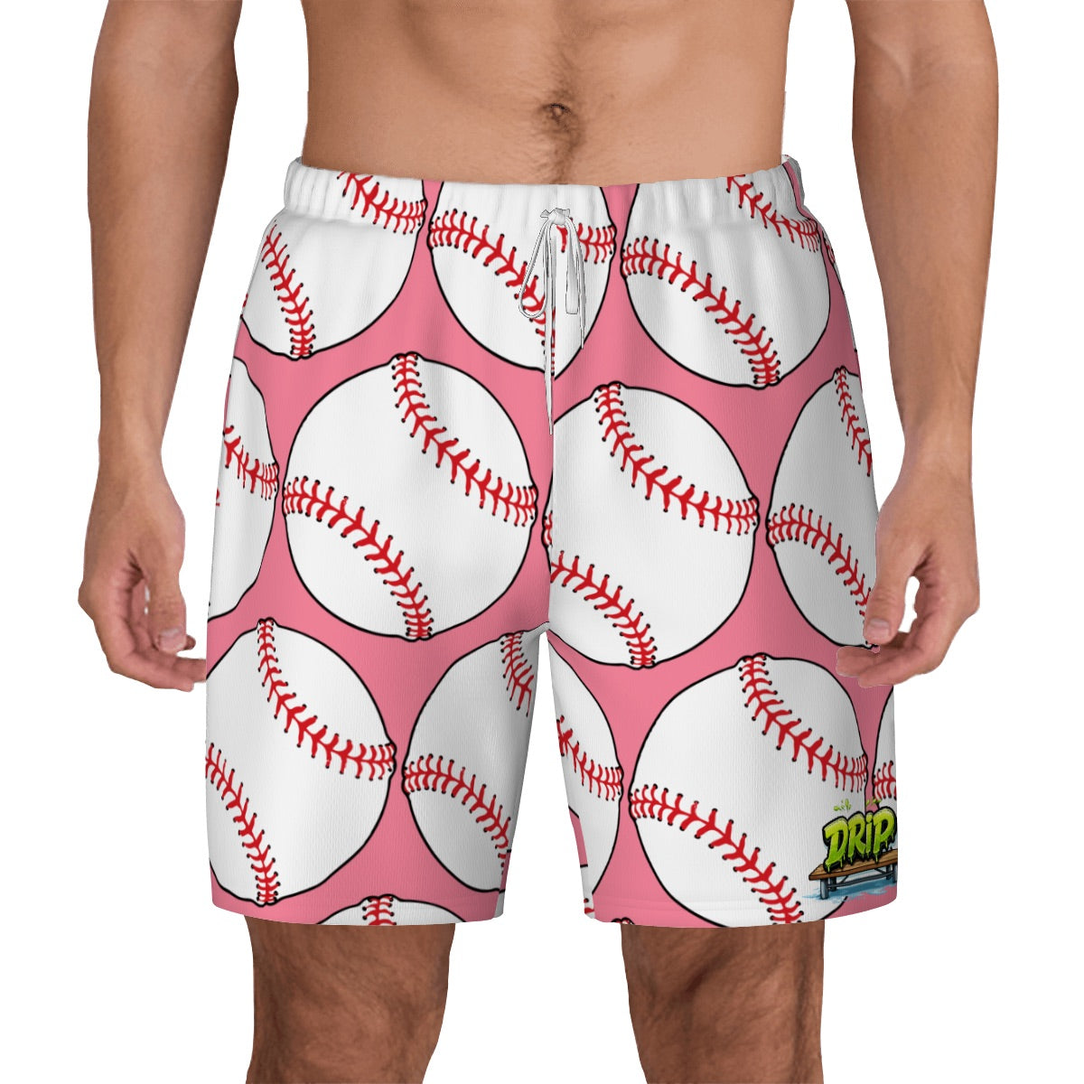 W2W Pro Mesh Hybrid Shorts - Baseballs Classic Pink