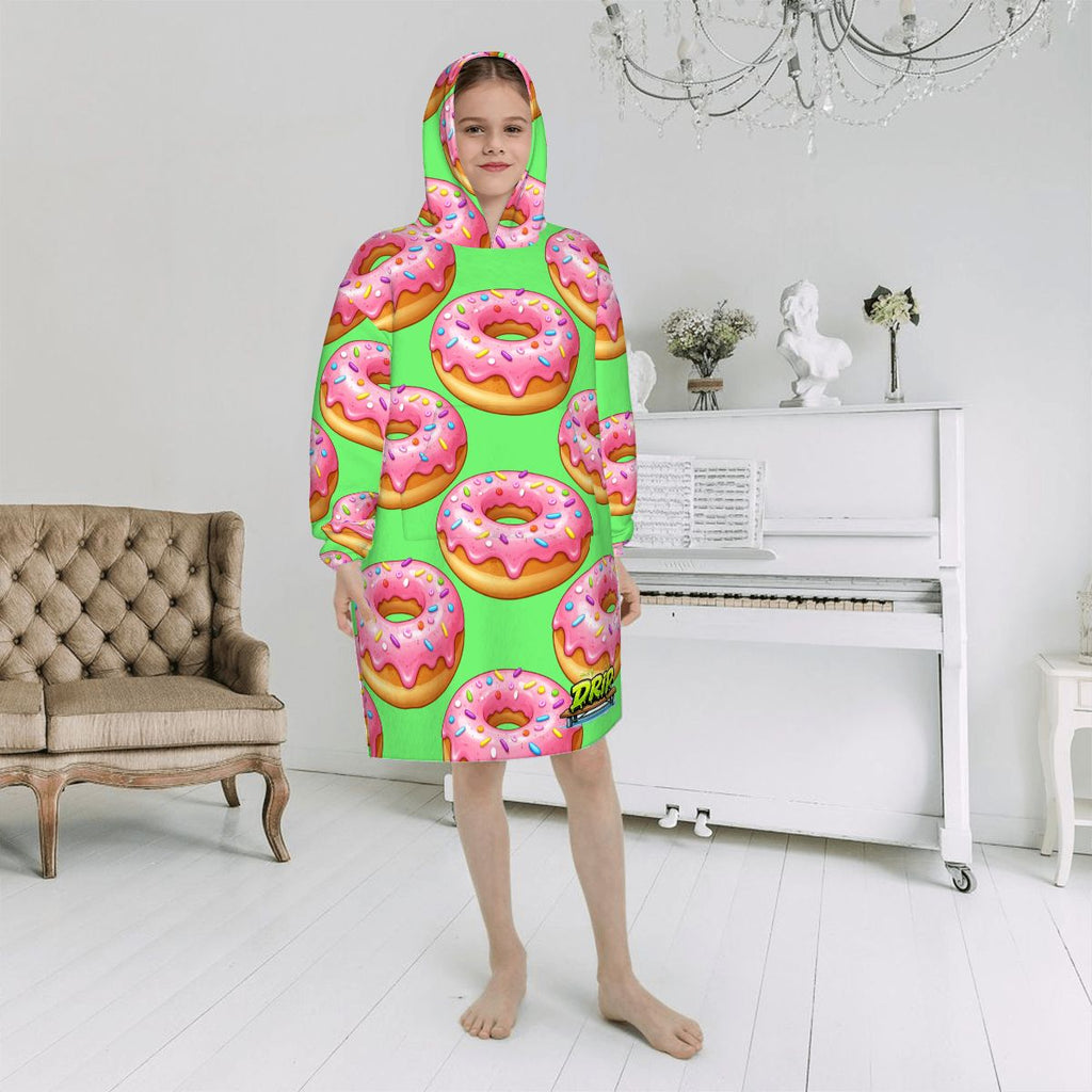 Youth Blanket Sweatshirt - Donut Drip Hot Green