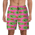 W2W Pro Mesh Hybrid Shorts - Green Hole Sketch Hot Pink