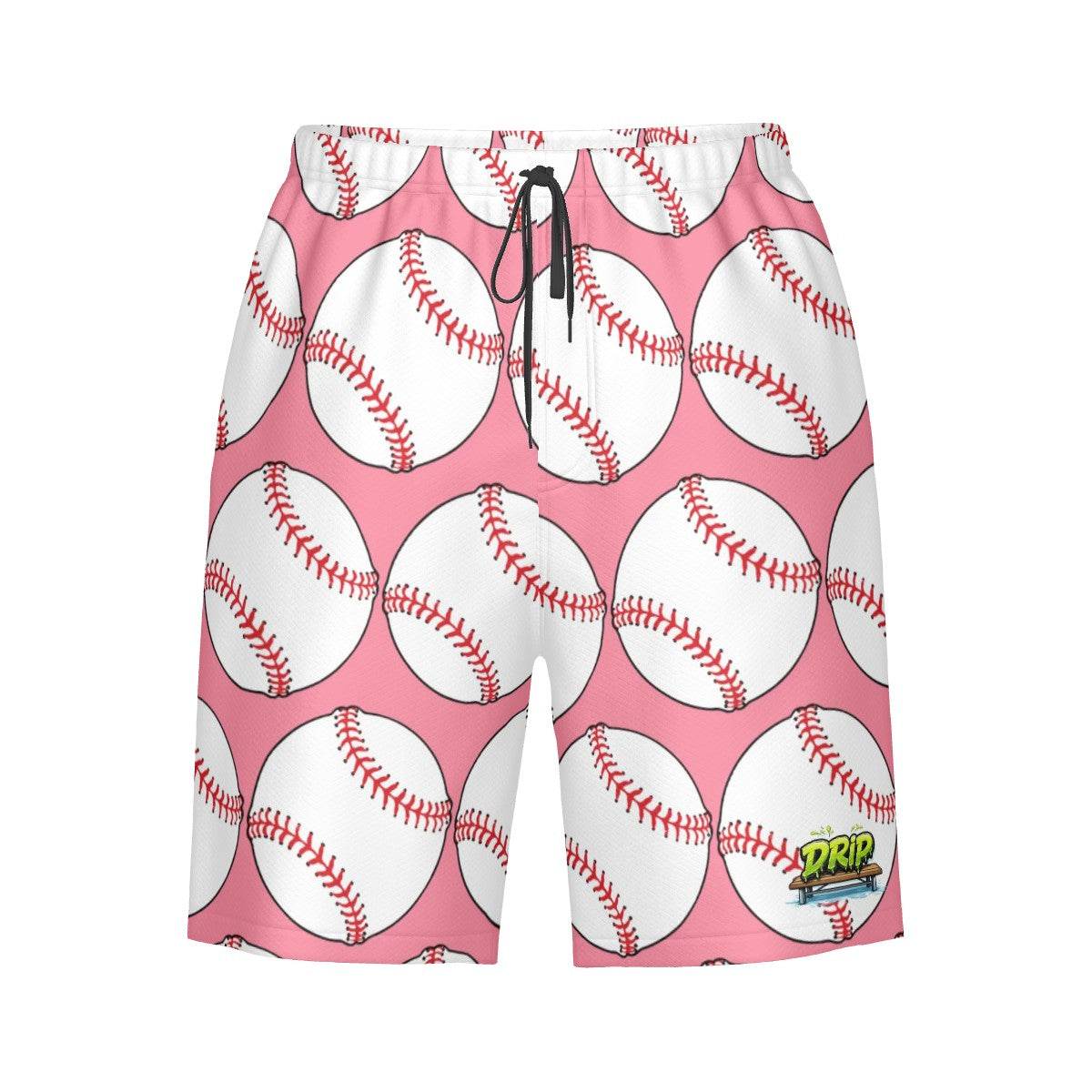 Men/Teen Swim Shorts - Classic Baseball Pink