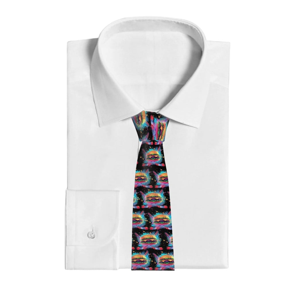 Game Day Tie - Cheeseburger and Hockey Sauce Black