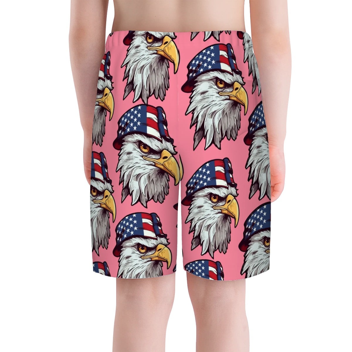 Youth Swim Shorts - Eagles Fly Pink