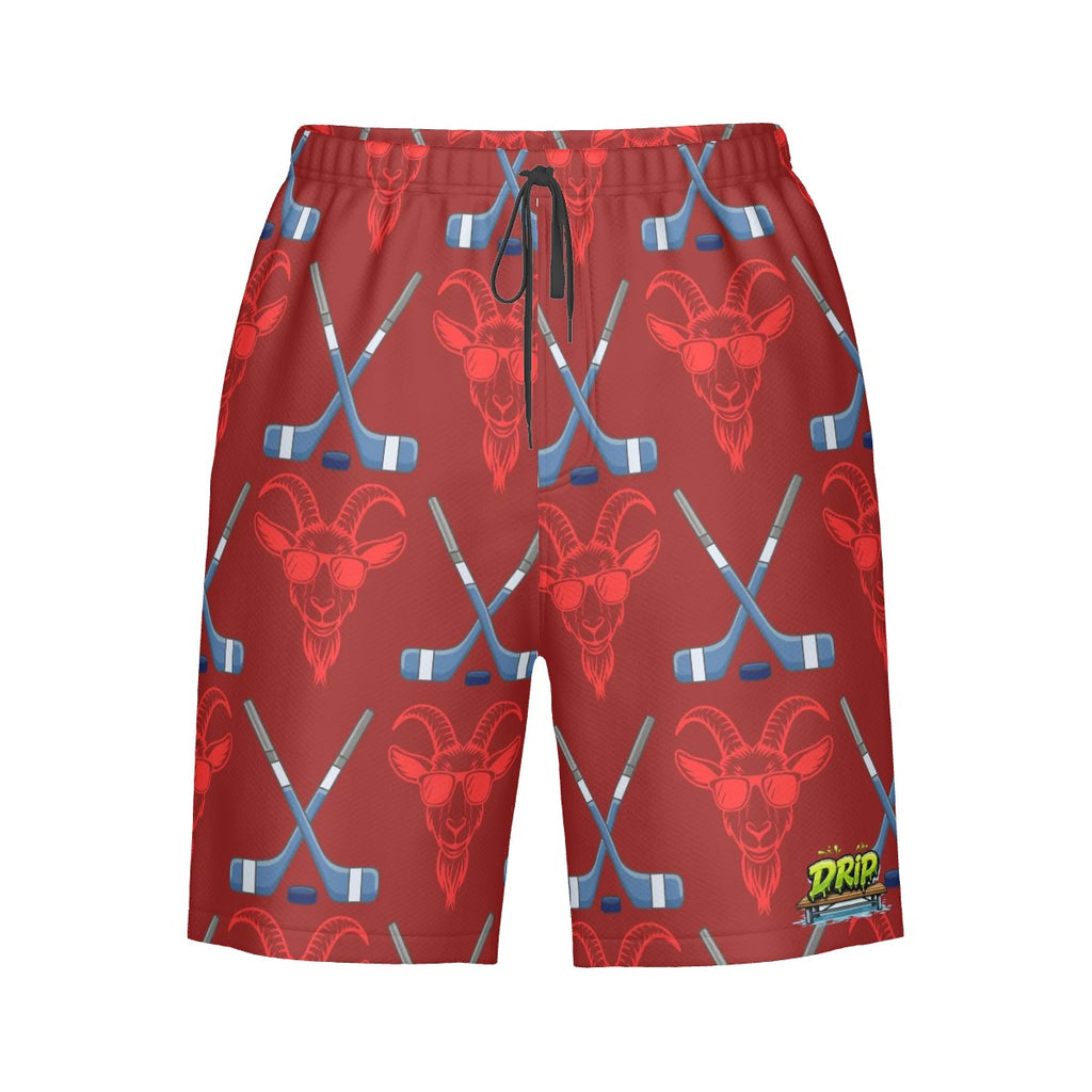 Men/Teen Swim Shorts - Goated Classic Red