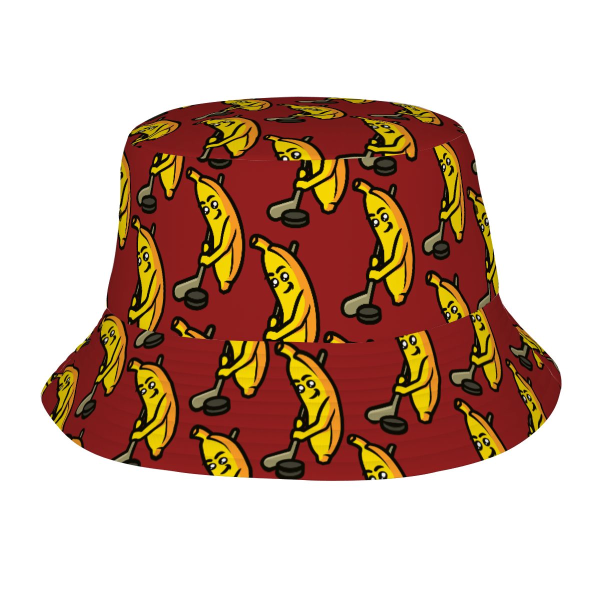 Drip Bucket Hat - Bananas for Hockey Classic Red